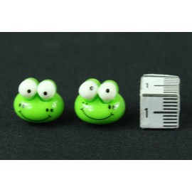Frog Miniblings Earrings Ear Studs Earstuds Frogs Animal Nature Children Green