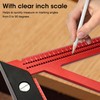 Woodworking Triangle Ruler Inch Scale Square Angle Ruler Aluminum Alloy