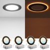 Amico 4 Pack Black 4 Inch 5CCT LED Recessed Ceiling
