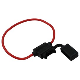 Lumonic Car Fuse Holder with 25 cm Cable Waterproof with Cap I 30A Car Security Holder Blade Fuse I Car Fuse Holder, Blade Fuse Holder