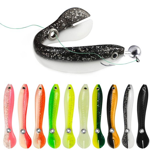 Fishing Bait Rubber Fish Set of 20 Perch Bait Rubber