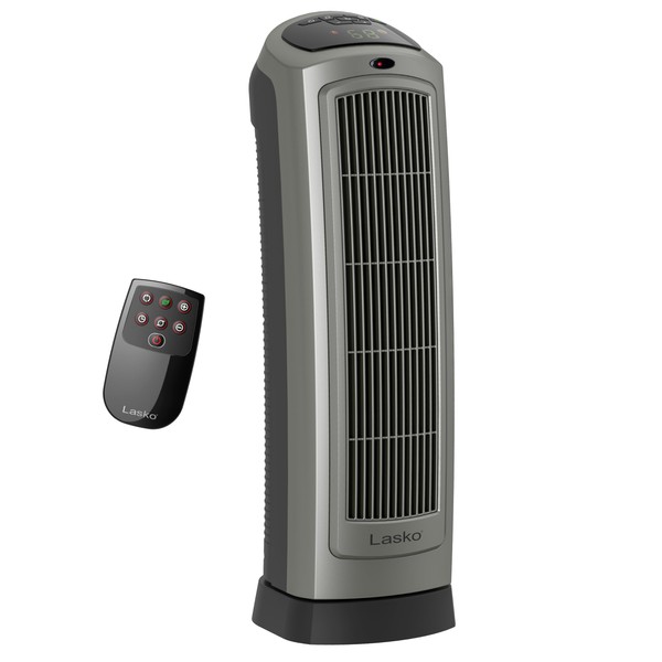 Lasko Portable Oscillating Ceramic Space Heater Tower with Digital Display,