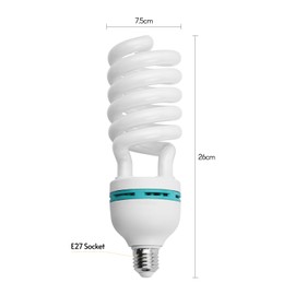 Spiral Fluorescent Light Bulb 135W 5500K Daylight E27 Socket 110V Energy Saving for Studio Photography Video Lighting