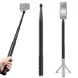 PULUZ 150cm Invisible Selfie Stick for Insta360, 1/4" Screw Extension Invisible Monopod for Insta360 One RS / X2 X3 X4 X5 for DJI Osmo 360