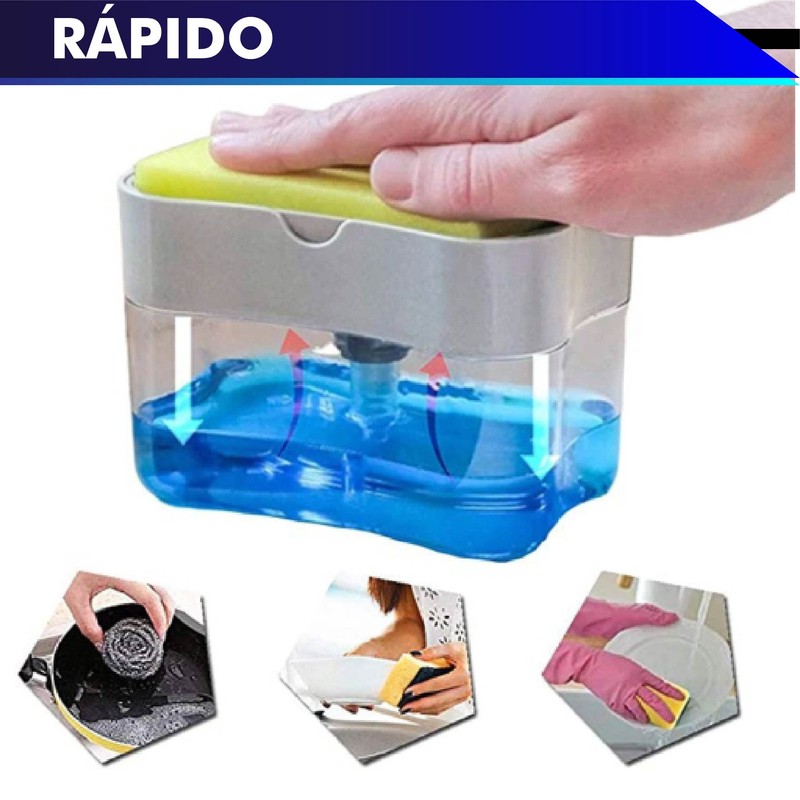 CHIC-FANTASY Dispensador de jabón para Cocina con Soporte de Esponja