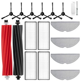 APZOVO APZOVO Zubeh?r f??r Roborock S8 / S8+ / S8 Plus Saugroboter, 2 Gummib??rsten 4 Hepa-Filter 6 Seitenb??rsten 4 Wischtuch 1 Reinigungsb??rste 1 Schraubendreher