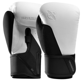 Hayabusa T360 Boxing Gloves – Revolutionary Hand Ergonomics | Empowering Wrist Support | Single or Dual Strap Closure | Training, Sparring, Heavy Bag - White/Black, 16oz
