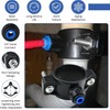 2 Pcs 1/4 Inch Quick Connect Clamps Black Plastic Drain