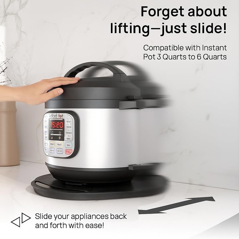 Ibyx Elegant Round Sliding Tray for Your Pressure Cooker, Air