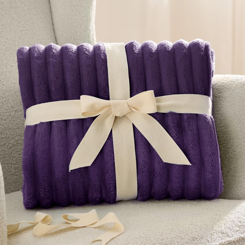 Bedsure Bedsure Purple Twin Blanket for Bed - GentleSoft Cozy