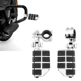Sresk 1", 1-1/4", 1-1/3" Inch Motorcycle Highway Foot Pegs Adjustable Highway Footpegs Footrest Fit for Harley Touring Softail Road King Road Glide Sportster Honda Kawasaki Suzuki Yamaha(Chrome H02)