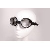 Steampunk Metal Goggles - Clear Glass Lens with Aluminum Metal