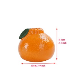WQVSHRO Ceramic Orange Shape Desktop Vase, Cute Orange Fruit Ceramic Planter Hydroponics Vase, Small Flower Vase for Home Office Decor (1 Pcs)