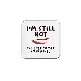 The Victorian Printing Co - I'm Still Hot It Just Comes In Flushes - Funny Single Coaster