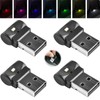 SIGANDG Pack of 4 USB LED Car Interior Ambient Light,