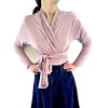 girly girl pink wrap top self adjusting one size fits