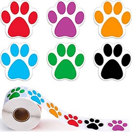 LUOXIAQIFEI B08NT5ZCCH Children's Reward Stickers 500 Animal Reward Stickers 8 Different Designs 2.5 cm School Sticker Animal Reward Footprint Sticker