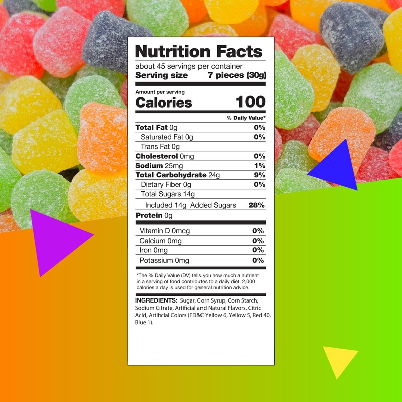 Gum Drops Jelly Candy | 3 Pound Bag | Assorted
