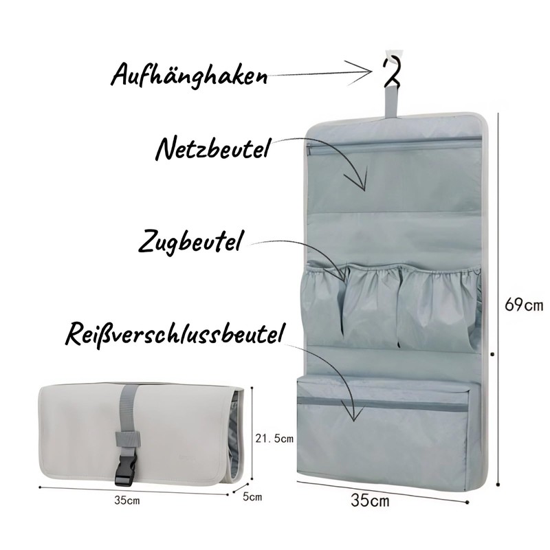 Charinor Dyson Airwrap Travel Bag Storage PU Leather, black, Elegant