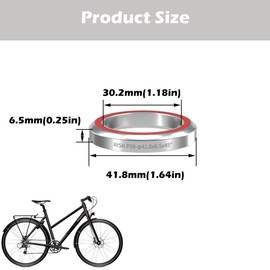 Hezhou Pack of 2 Cap Bike Steel Bearing Headset Steel Steering Bearing Sealed Bearings Single Stainless and Durable Individual Repair Parts, Accessories for Road Bikes, Mountain Bikes (42 mm)