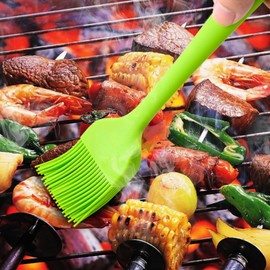 6-piece set of colorful one-piece silicone barbecue brush, 8-inch oil brush, sauce brush, bread brush HY0661