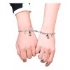 Veraly Set 2 Pulseras Y 2 Collares Pareja Astronauta Acero