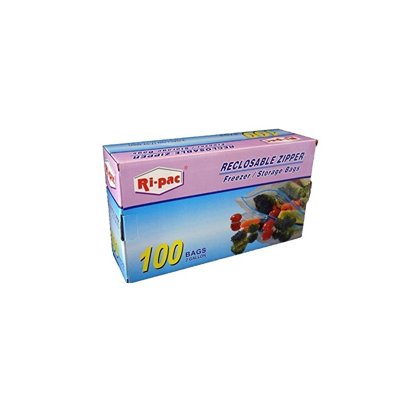 2 Gallon Size Zipper Bag, Freezer & Storage Bag 13x16