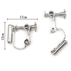 Piercing Earring Converter, Vertical, Handicrafts, DIY Basics, Accessories, Parts, Jewelry, No Ear Holes, Screw Spring Type, Pack of 12