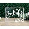 1801&Co. Wedding Event Acrylic Bubbly Bar Table Sign 8"x10", Bridal