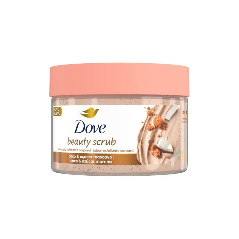 DOVE Beauty Scrub Jabón Exfoliante Corporal Coco y Azúcar Morena,