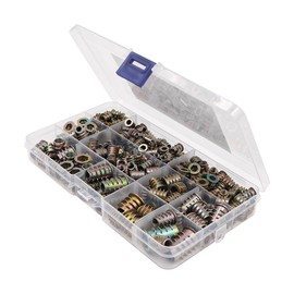 230 Pcs NUZAMAS Threaded Inserts Nuts Zinc Alloy Hex Socket Drive Screws Assorted Screw-in Nuts M4-M10 Flat Head Threaded Rivet Nuts Assortment Kit for Wood Furniture