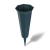 FloraCraft Plastic Cemetery Vase 12 Inch x 4 Inch Green