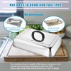 HaSteeL Rectangular Basting Cover, Stainless Steel Cheese Melting Dome Steaming