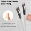 2PCS Angled Concealer Brush, Small Foundation Brush for Under Eye