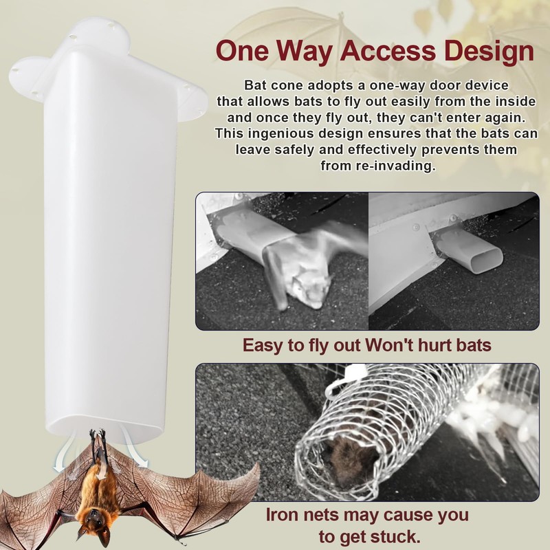 Bat Exclusion Device Door One Way, Bat Removal Cone, Bats