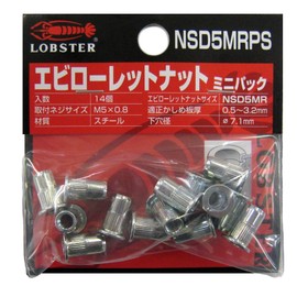 Lobtex NSD5MRPS Knurled Nuts Mini Pack of 14