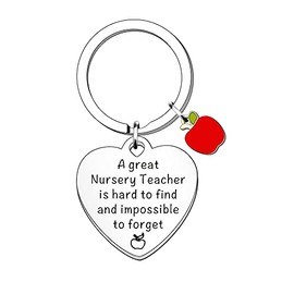 SMARGO Nursery Gifts For Women Nursery Teacher Keyrings Appreciation Gifts Thank You Gifts For Nursery Teachers Childminder Christmas Jewellery Gifts (A)
