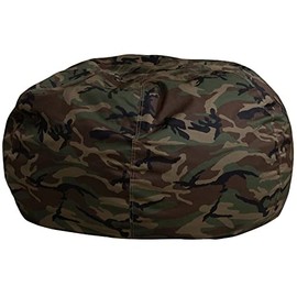 Stylish Oversized Bean Bag Chair For Adults & Kids Portable Lightweight Design | Zipper Closure ,Plush Super Light Lounger Bead Filling Removable Slip Cover |Size:19"H x 42"W x42"D, Camouflage Shade