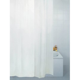 Fabric Bathroom Shower Curtain Plain White 180 x 220 cm Extra Long Hallways ®