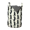Ambesonne Scottie Dog Laundry Bag, Happy Playful Terrier Dogs on