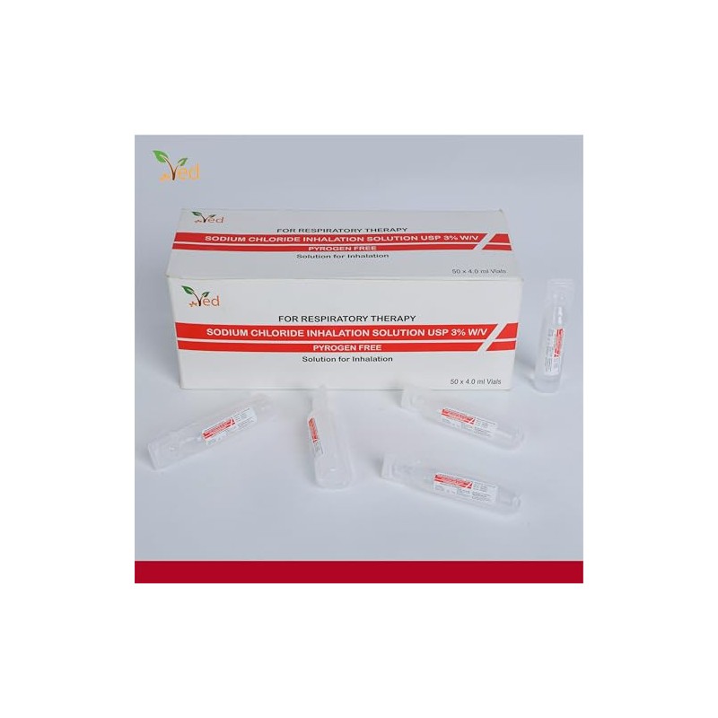VED Hypertonic Inhalation Saline Solution,3% Sodium Chloride (NaCl), 50 X