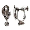 Clip On Earring Converters for Women Silver Organic Shaped Clip