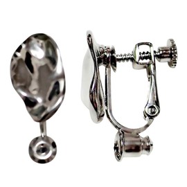 Clip On Earring Converters for Women Silver Organic Shaped Clip On Earrings Converters Pierced to Clip Miyabi Grace