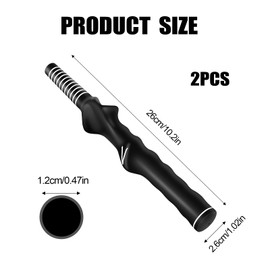 2 PCS Golf Grip Trainer, Molded Golf Grip Trainer, Anti-Slip Design, for Improved Hand Positioning, Suitable for Men and Women, Beginners, Amateurs and Professionals (Black)