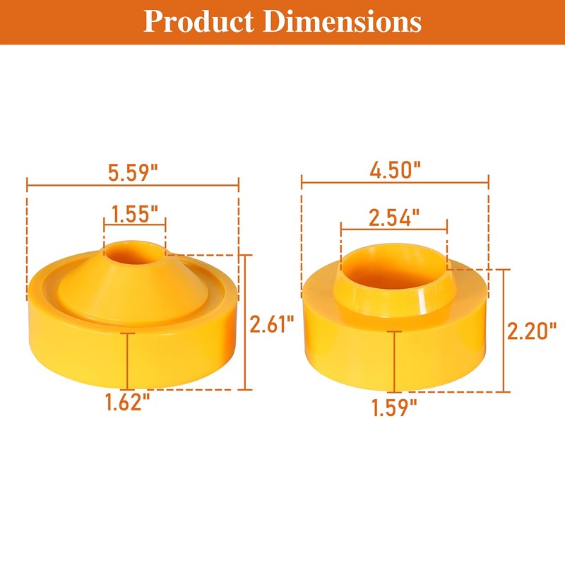 Hooke Road JK 1.5" Spacer Leveling Lift Kit Compatible with