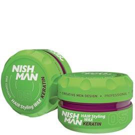 Nishman Cera para Cabello Hombre Fijación Brillo Firmeza Hair Styling Modelo 05 Keratina de 150 ml