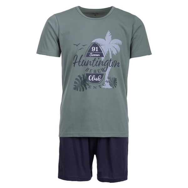 Henry Terre Men's Shorty Beach Pyjamas 2-Piece Set M-5XL Cotton