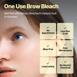 ENTROPY MAKEUP One-Use Brow Bleach Kit, Quick & Easy Eyebrow Lightening for All Hair Colors, Eyebrow Kit, Single Application, Gentle Formula, Lasts Up to 4 Weeks