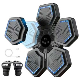 RGYAN Smart Music Boxing Machine with 15 Speeds - Smart Punching Machine for Adults Kids Home Gym Workouts - Wall Mounted Electronic Boxing Target Tracker with 15 Modes PP TPE Material