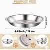 12 cuencos de acero inoxidable para gatos poco profundos, platos